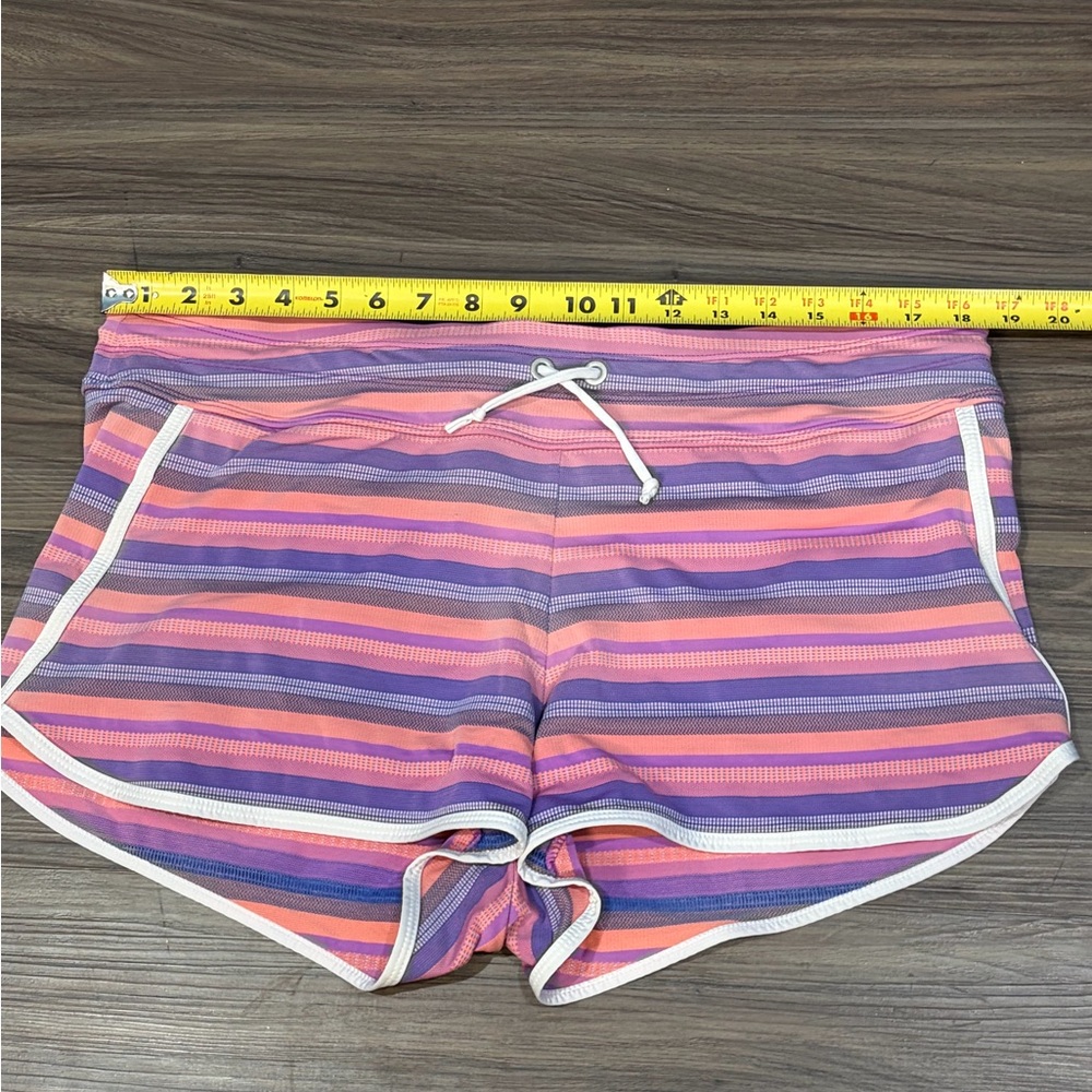 Athleta Pink Purple Striped Swim Drawstring Board Short Shorts Women Size XL - Picture 15 of 16